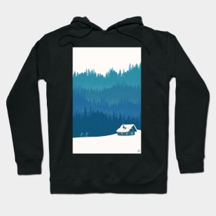 nordic ski winter wonderland scene Hoodie